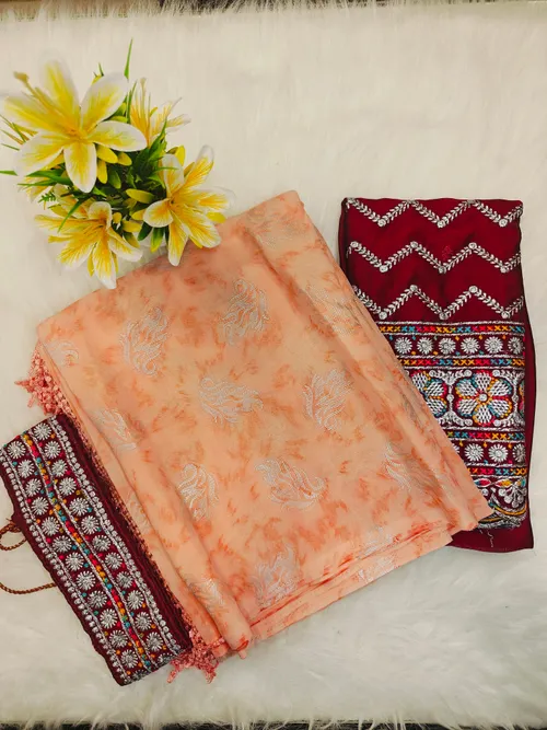 DESIGNER SAREE WITH WORK BLOUSE DS23